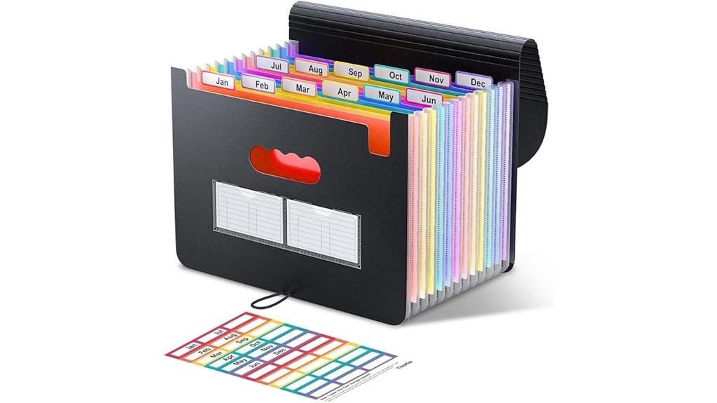 12 pocket file organizer