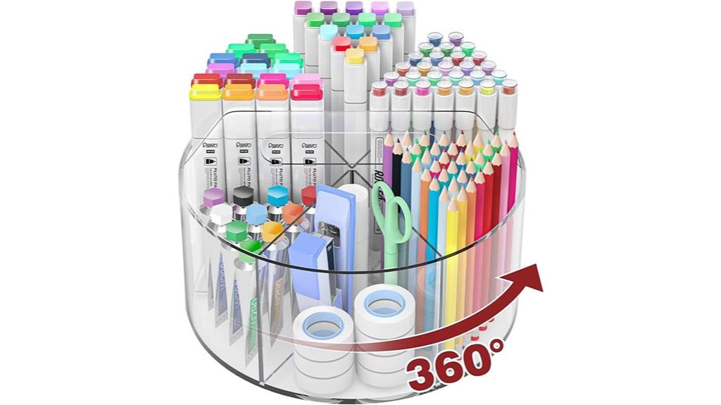 acrylic rotating pen holder