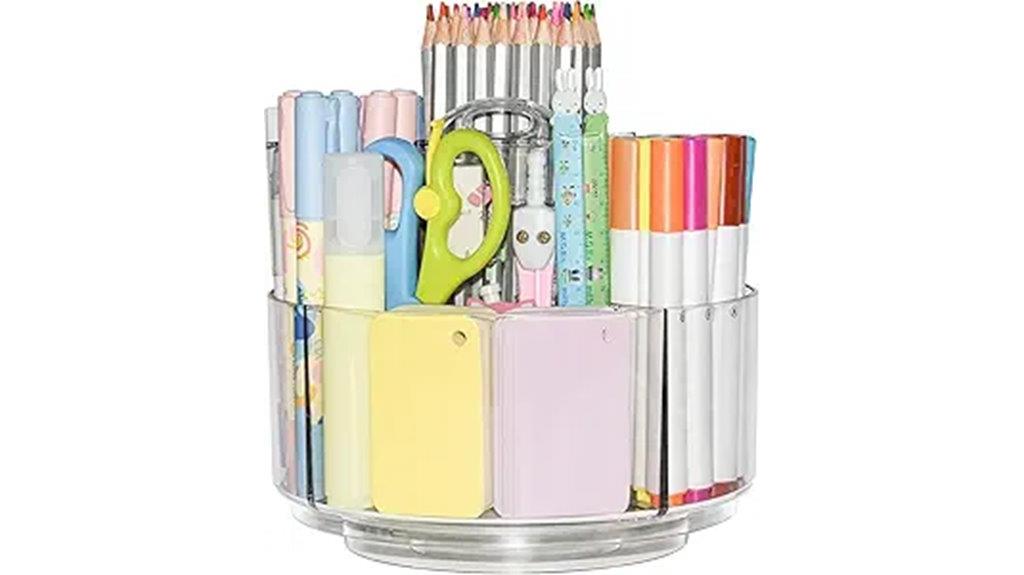 acrylic rotating pen holder