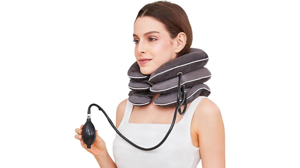 adjustable inflatable neck traction