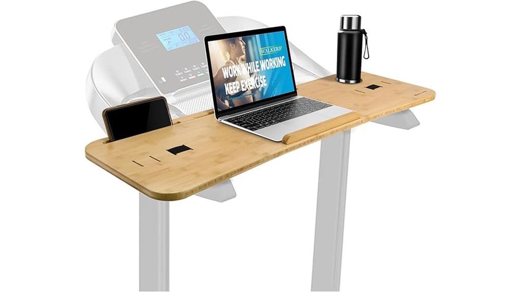 bamboo treadmill desk stand