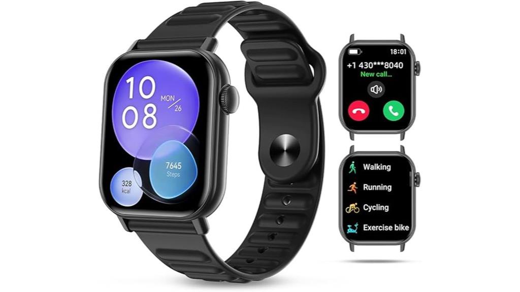 black sports fitness watch