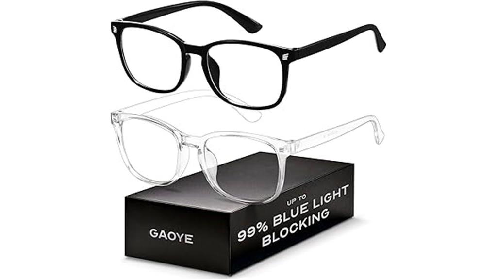 blue light square glasses