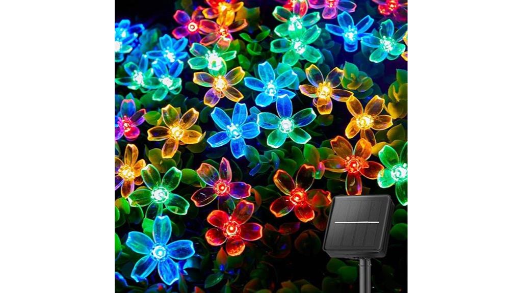 bright solar garden string lights