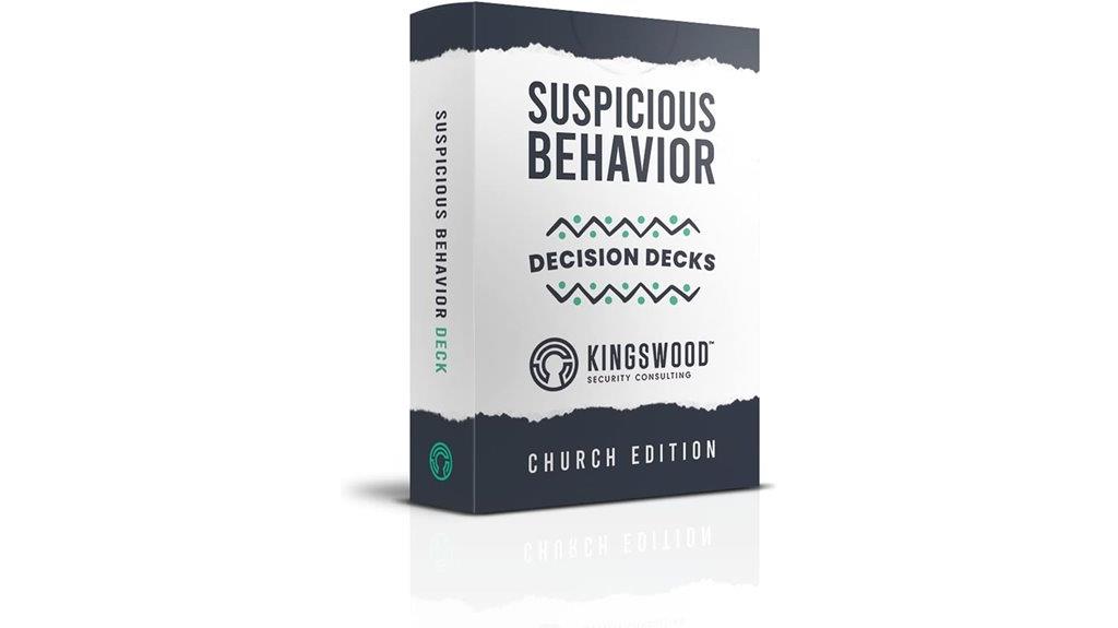 church security suspicious activity cards