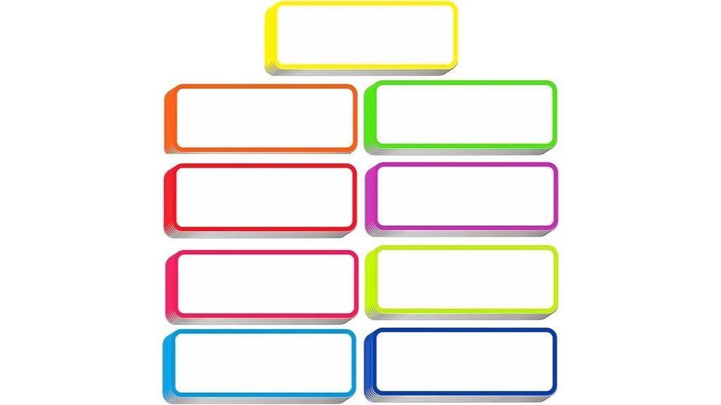 colorful magnetic name labels
