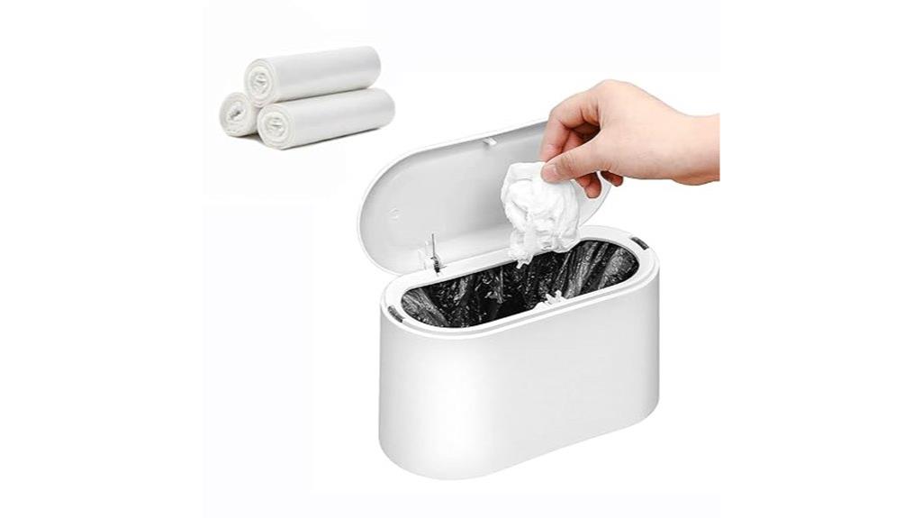 compact desk trash can