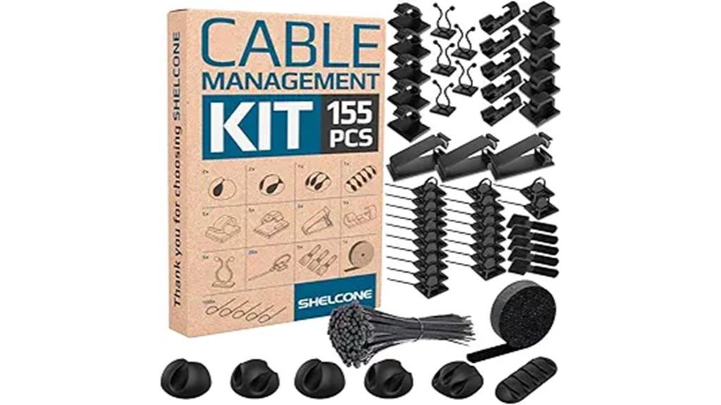 complete 155 piece cable organization