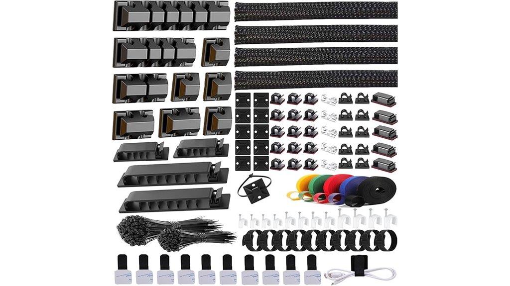 comprehensive 327 piece cable organizer