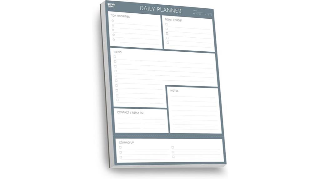 daily organizational notepad