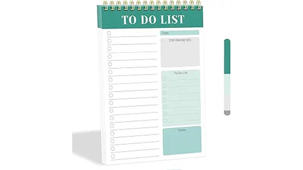 daily planner with 60 sheets