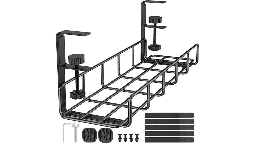 desk mounted cable tray
