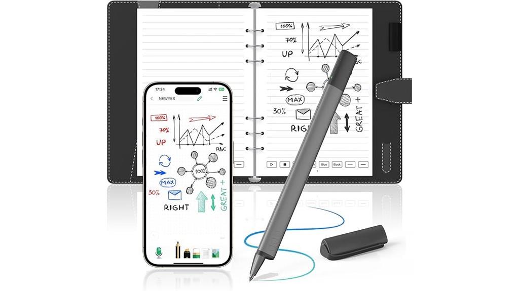 digital pen with notebook