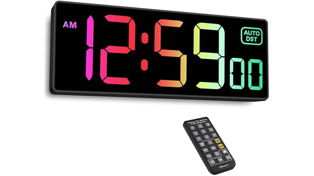 digital wall clock with remote