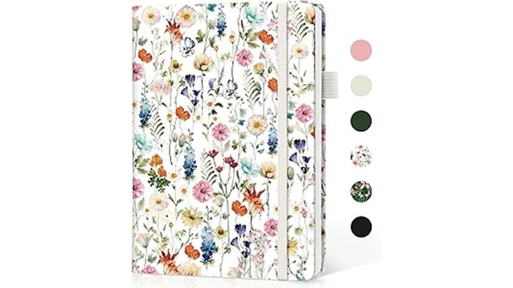 dotted hardcover leather journal