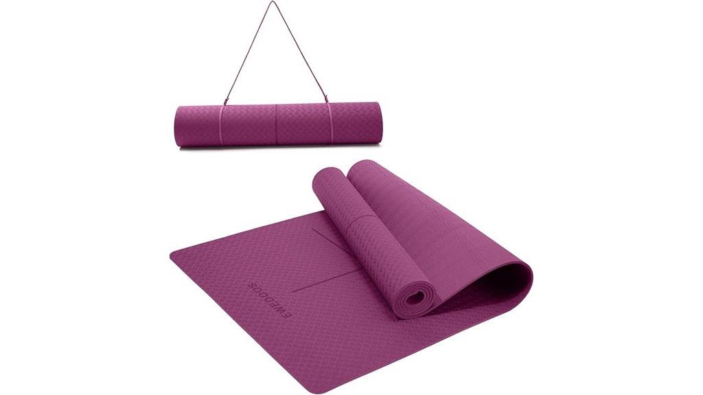 eco friendly yoga alignment mat