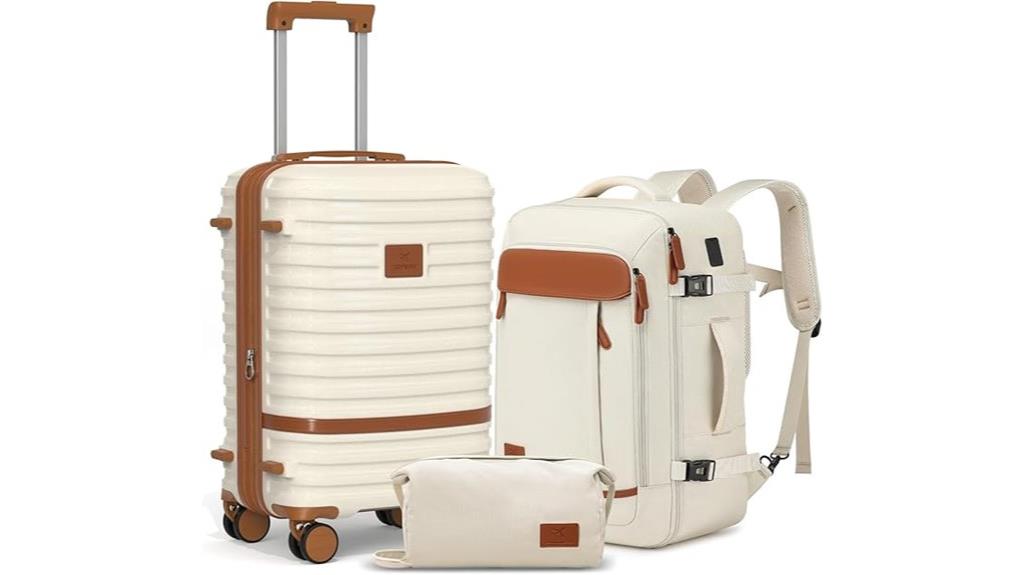 expandable spinner luggage set