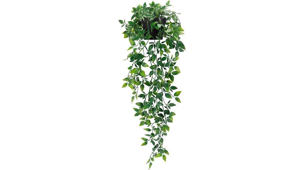fake hanging indoor plants