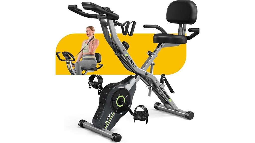 foldable exercise bike with resistance