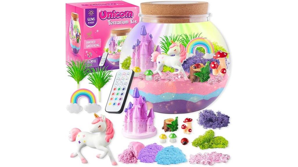 glowing unicorn terrarium kit