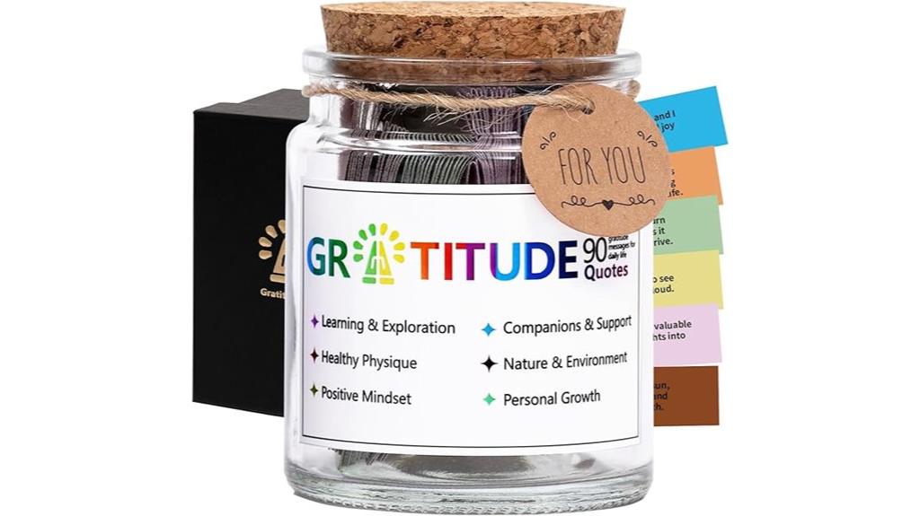 gratitude jar with quotes