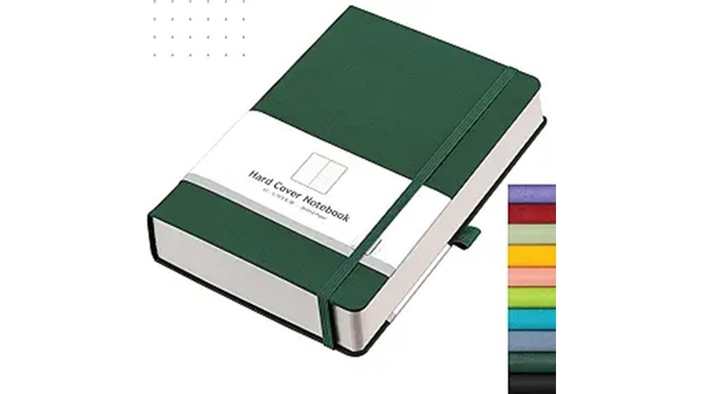 green dotted journal