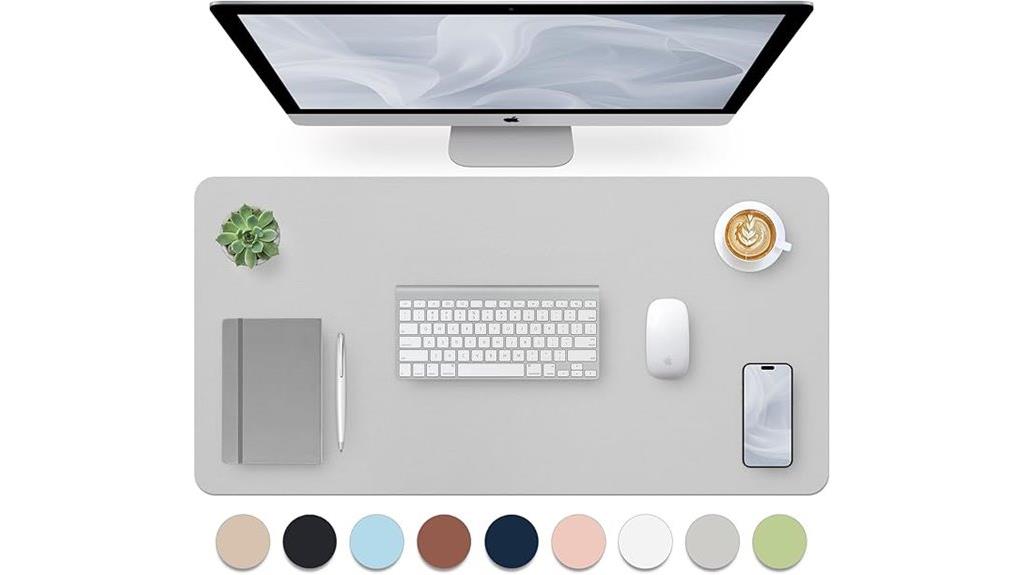 grey bloss desk mat