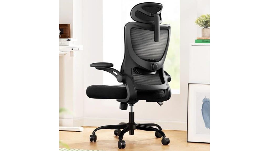 high back mesh lumbar