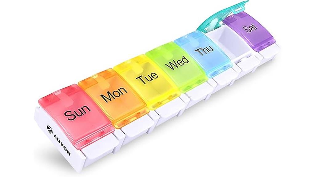 large compartment weekly pill organizer