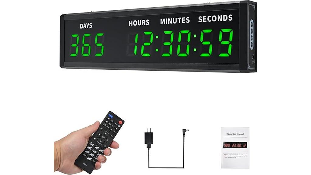 large digital countdown timer