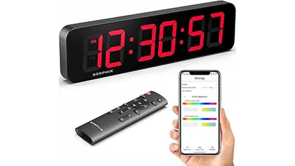 large digital wall clock