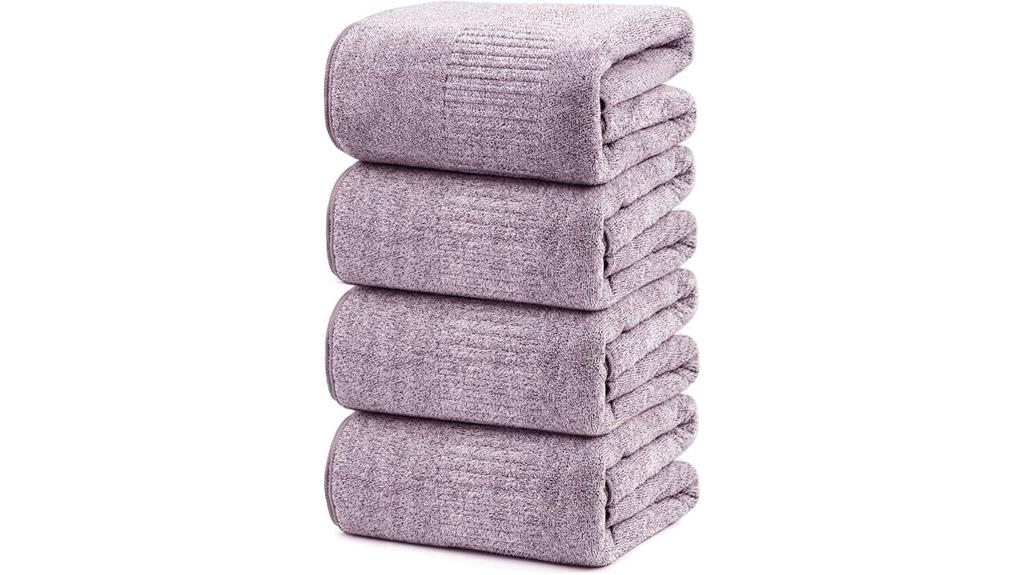 large purple bamboo towels