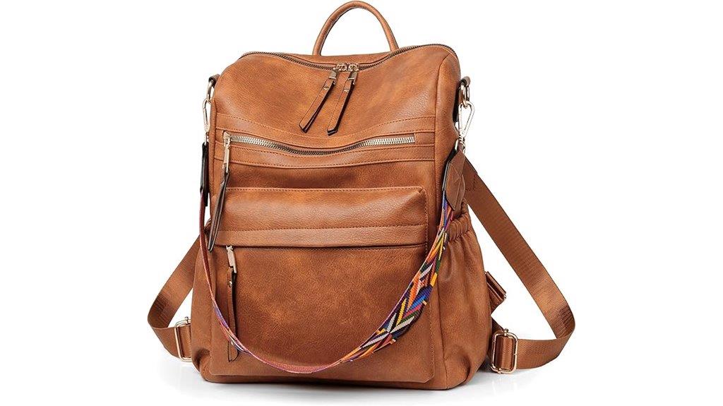 leather travel backpack