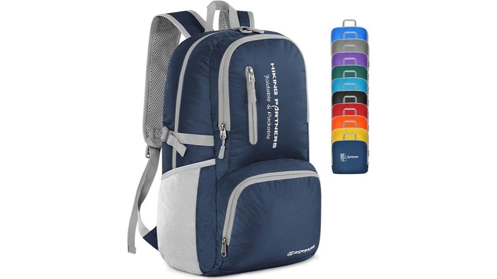lightweight navy blue packable