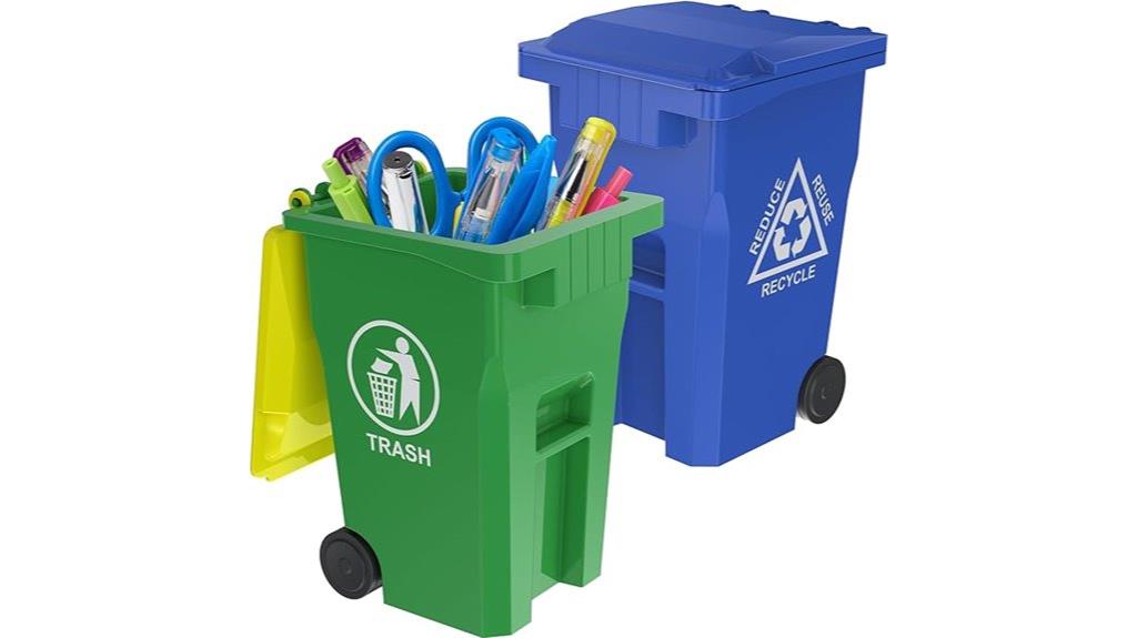 mini desk trash receptacles