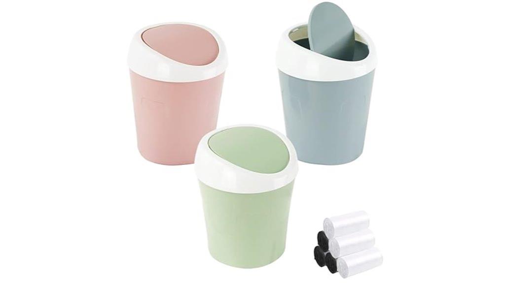 mini swing lid trash cans