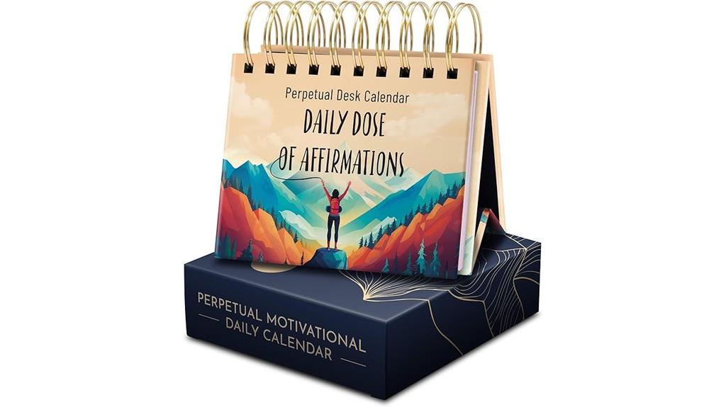 motivational daily affirmation calendar