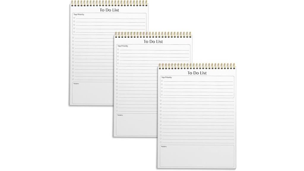 office planning notepad sheets