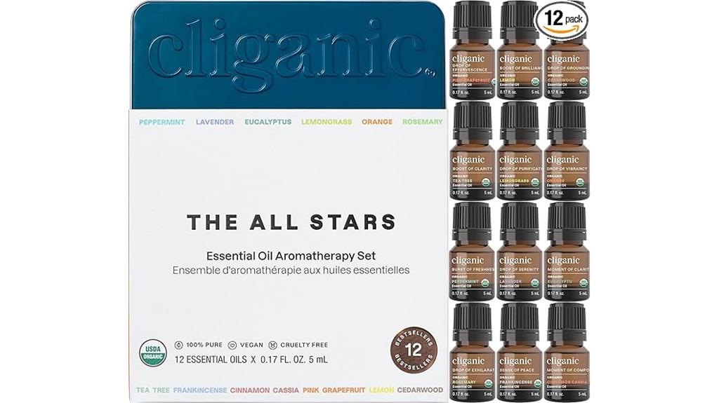 organic essential oils set
