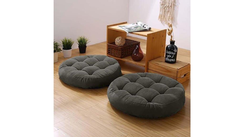 pair of meditation pillows