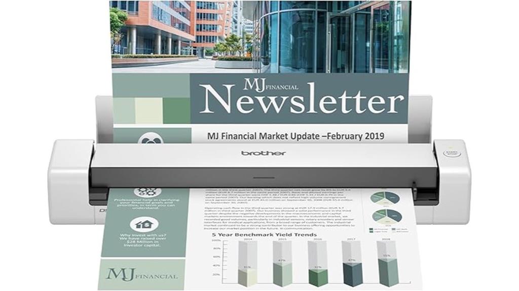 portable duplex document scanner