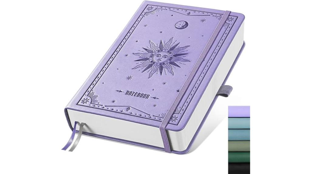 purple dotted notebook