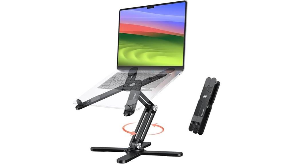 rotating laptop desk stand
