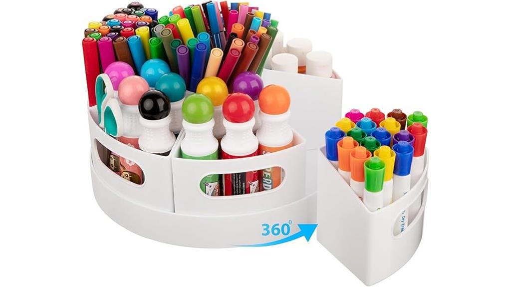 rotating organizer with removable compartments