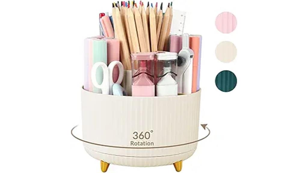 rotating plastic pen organizer