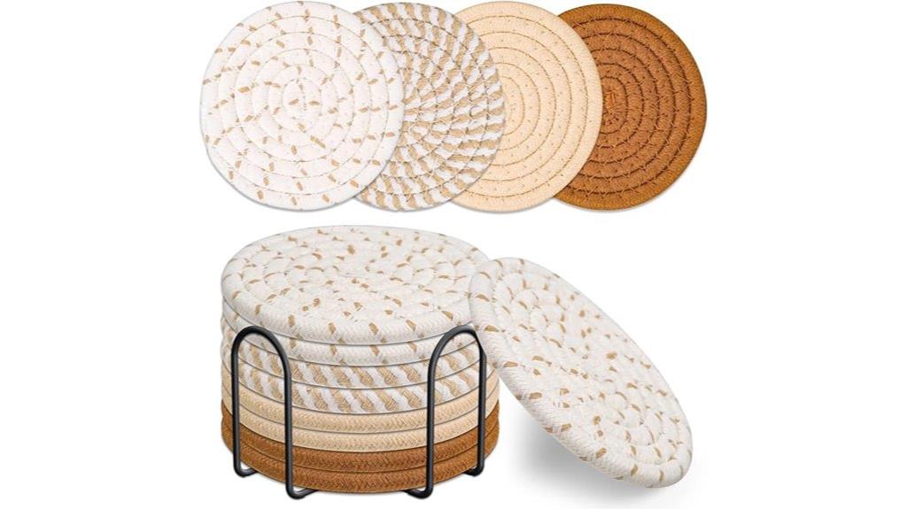 set of eight drink coasters