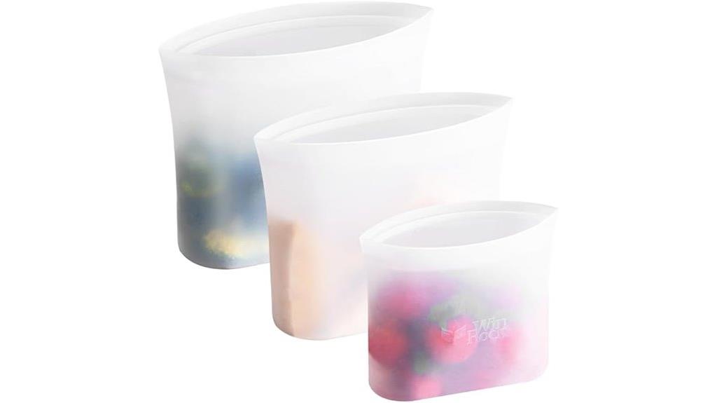 silicone reusable food bags