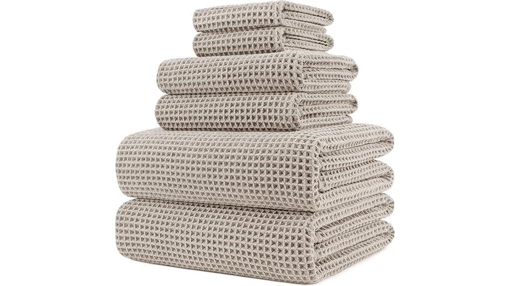 six piece microfiber towel set