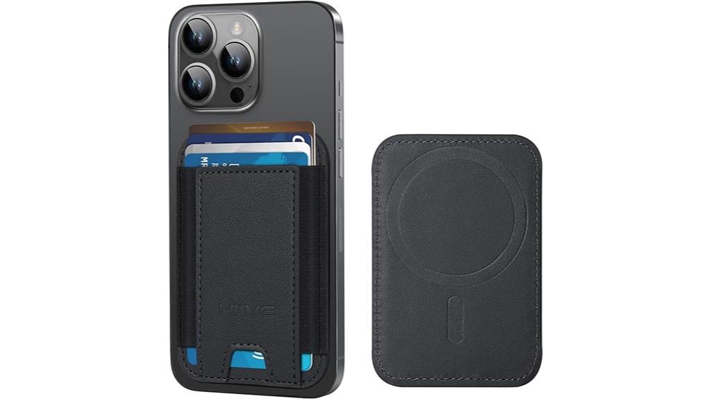 slim black leather wallet