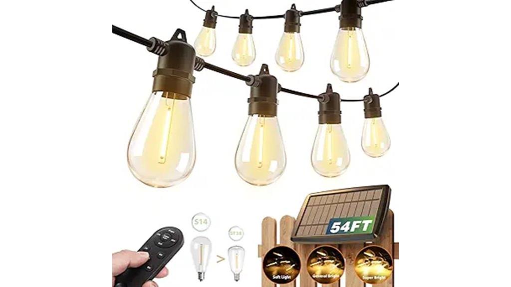 solar string lights with remote